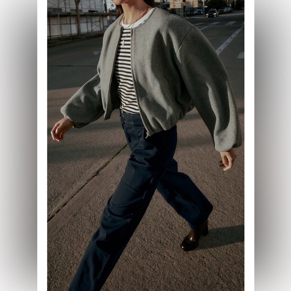 Zara Soft Bomber Jacket - Picture 8 of 9